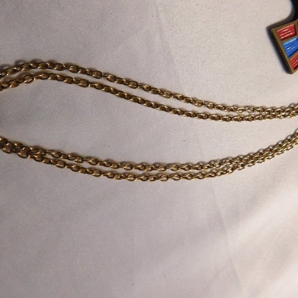 Terra Sancta Guild TSG Communion Enamel Pendant Necklace Vintage - Picture 5 of 6